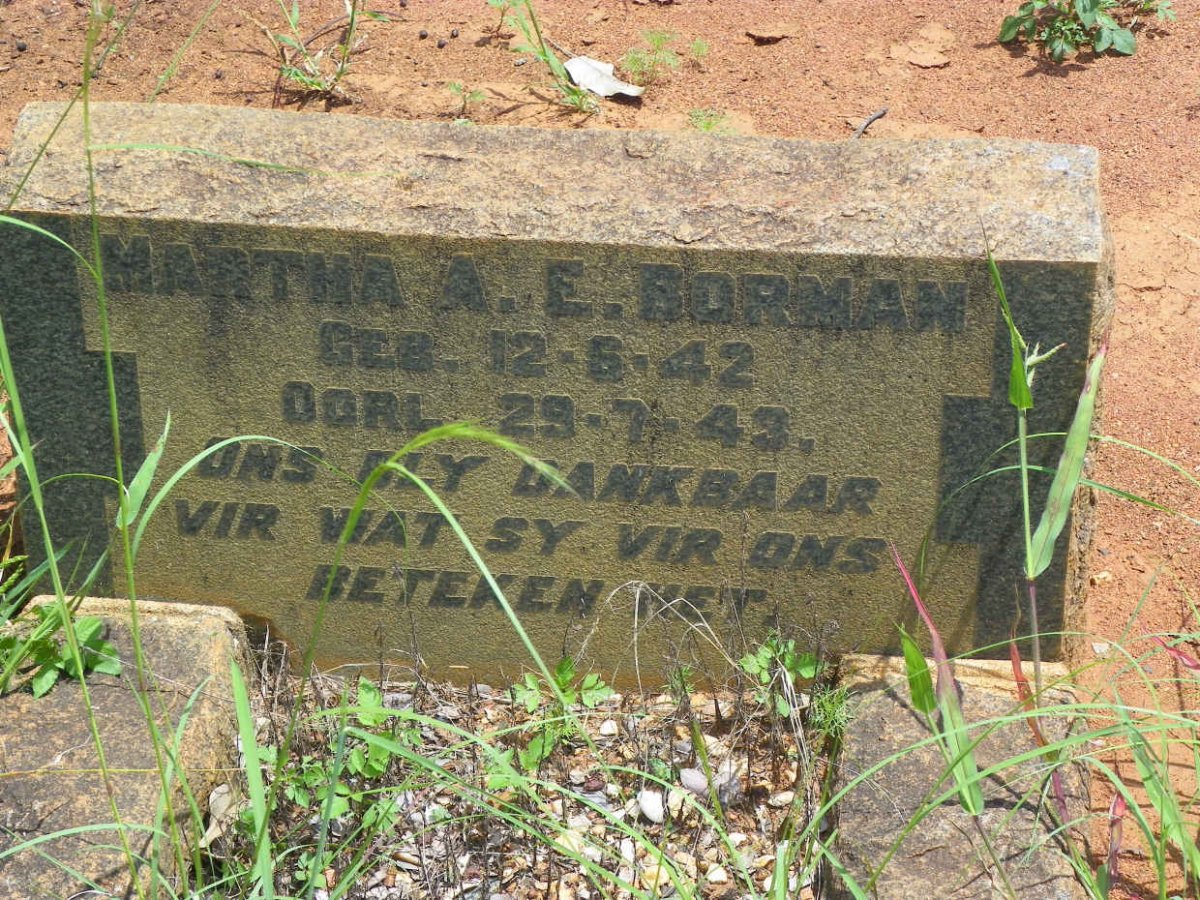 BORMAN Martha A.E. 1942-1943