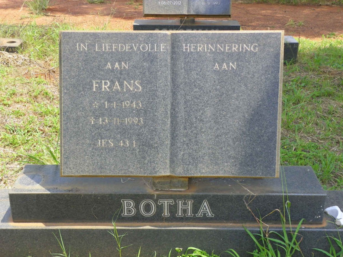 BOTHA Frans 1943-1993