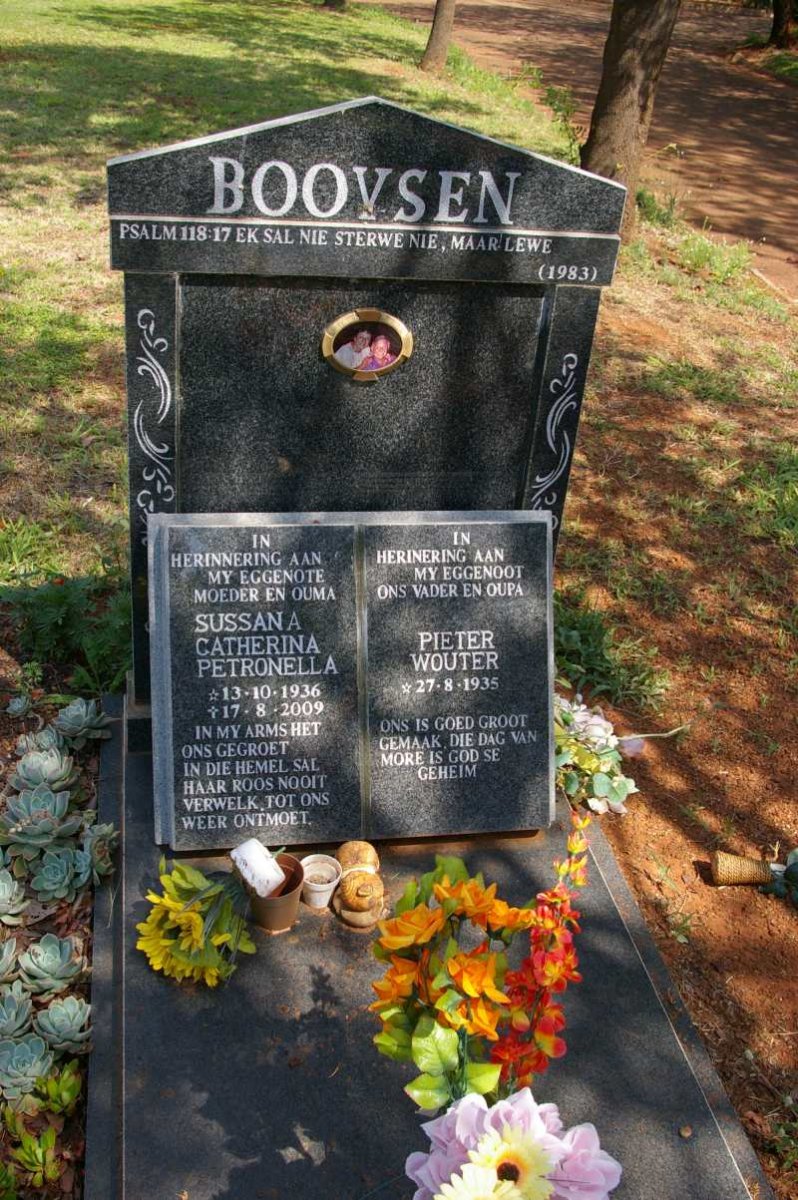 BOOYSEN Pieter Wouter 1935- &amp; Sussana Catherina Petronella 1936-2009 _1