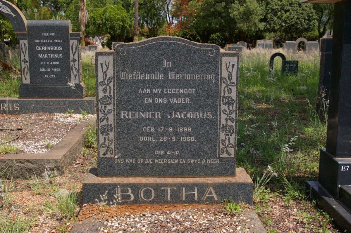 BOTHA Reinier Jacobus 1899-1960