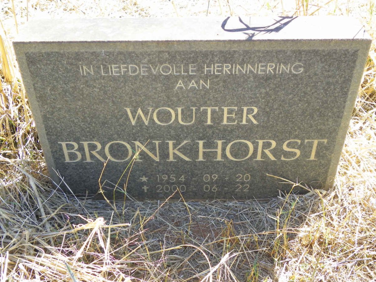 BRONKHORST Wouter 1954-2000