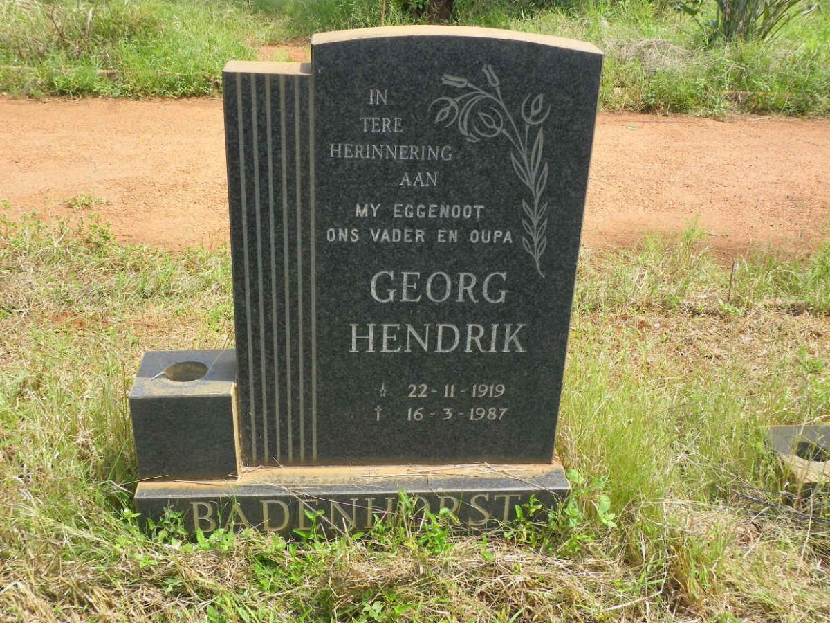 BADENHORST Georg Hendrik 1919-1987