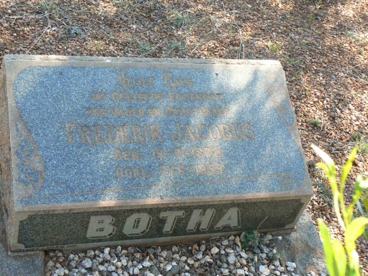 BOTHA Frederik Jacobus 1872-1959
