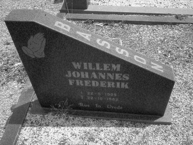 BASSON Willem Johannes Frederik 1905-1982