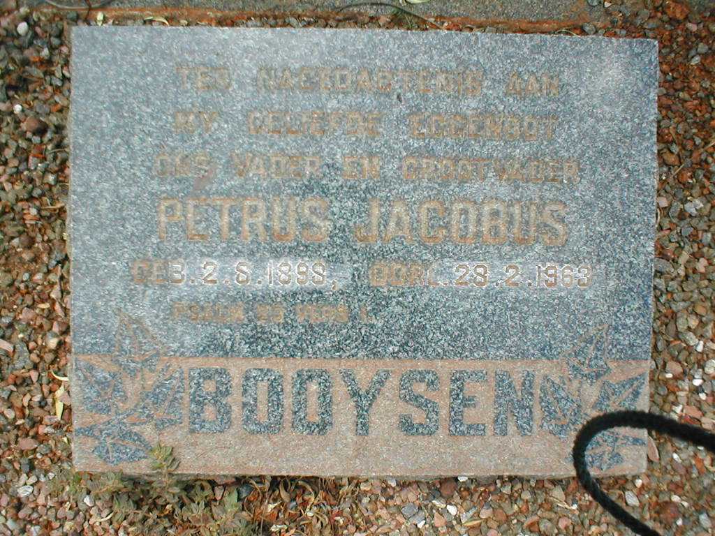 BOOYSEN Petrus Jacobus 1888-1963