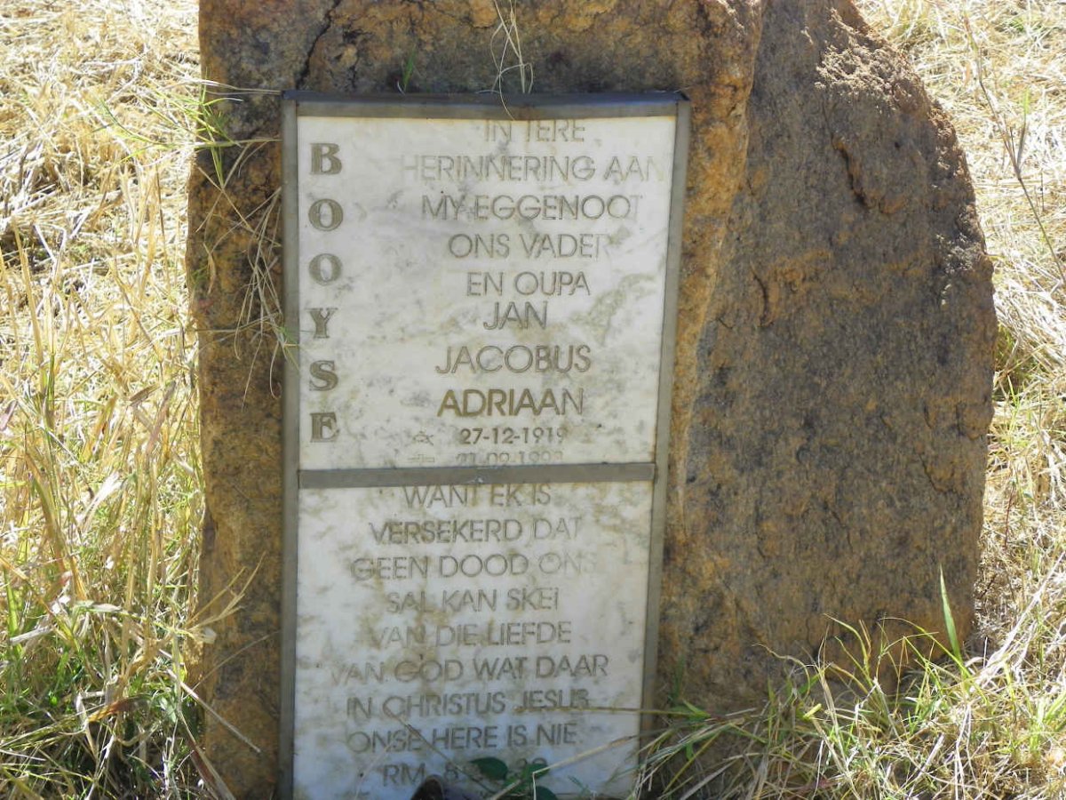 BOOYSE Jan Jacobus Adriaan 1919-1998