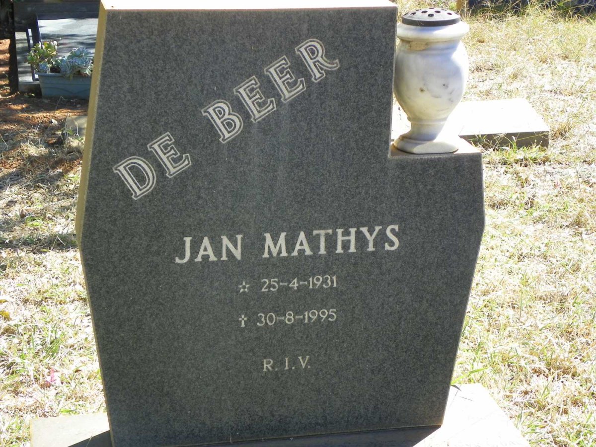 BEER Jan Mathys, de 1931-1995