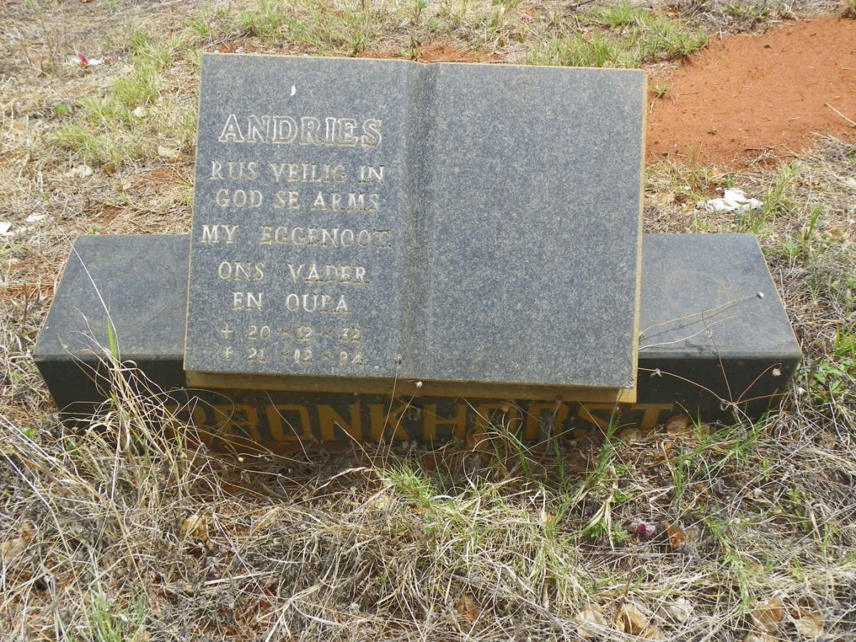 BRONKHORST Andries 1932-1994