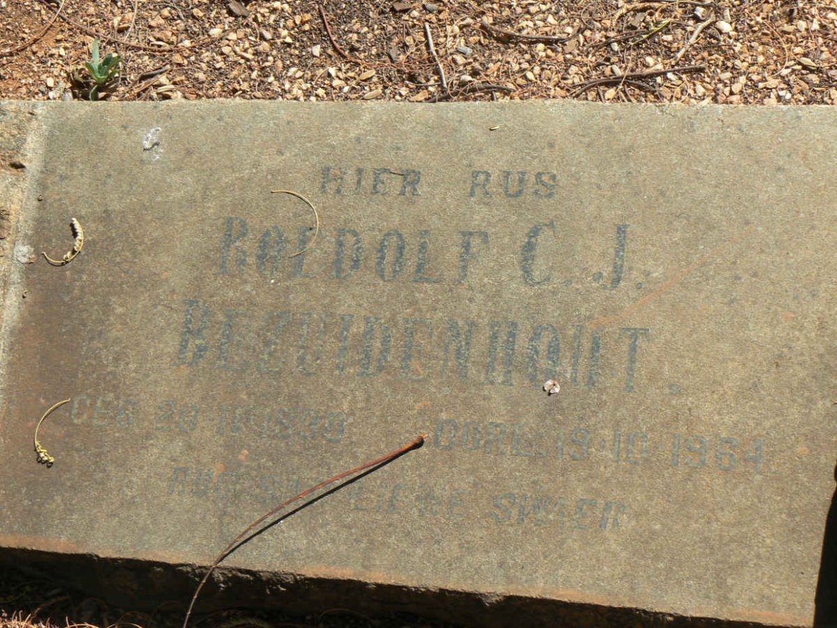 BEZUIDENHOUT Roedolf C.J. 1890-1964