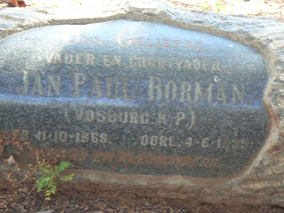 BORMAN Jan Paul 1868-1939