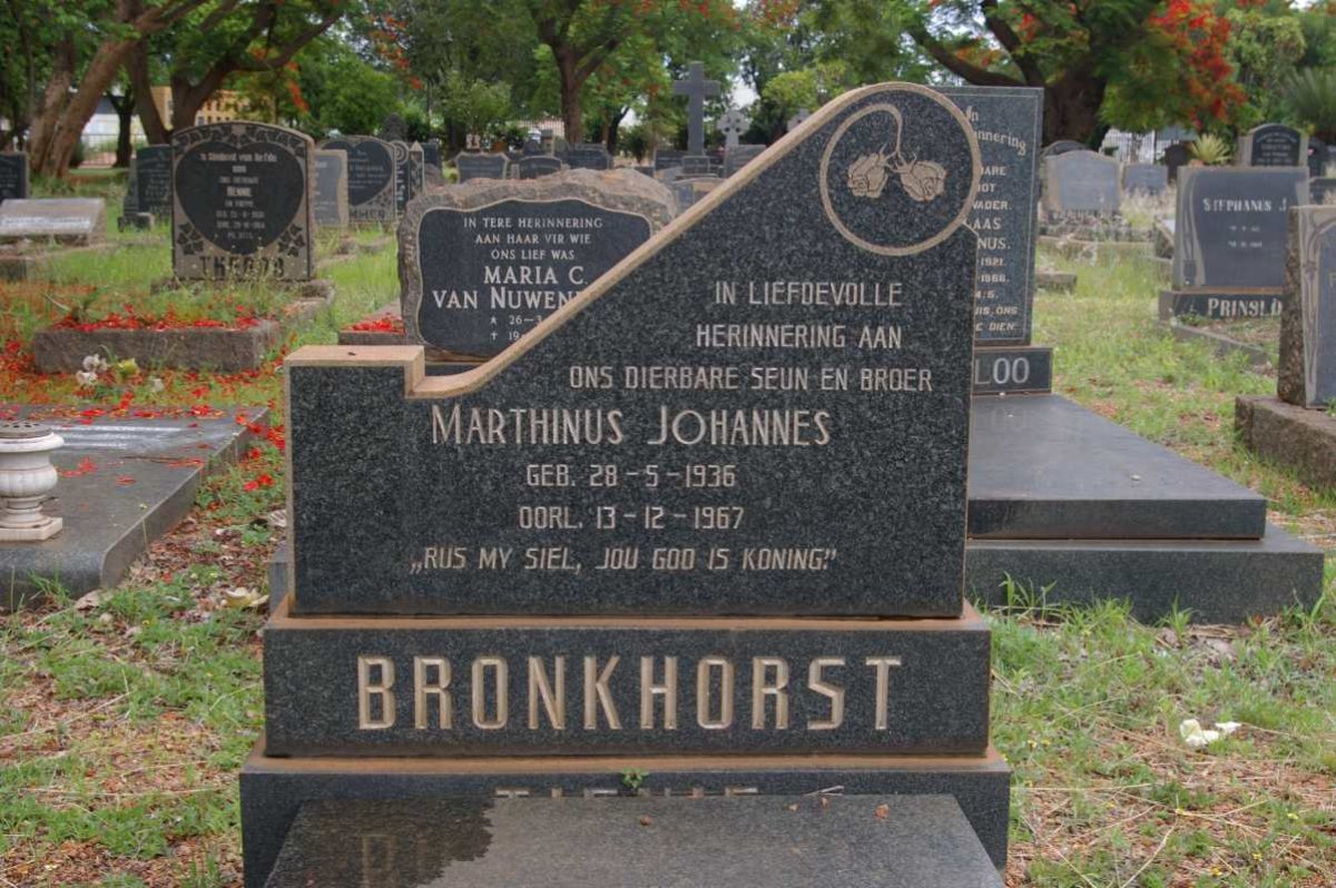 BRONKHORST Marthinus Johannes 1936-1967