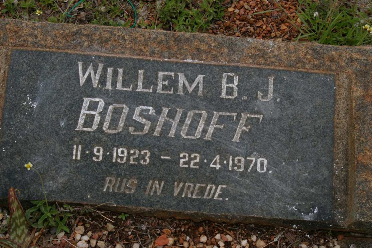 BOSHOFF Willem B.J. 1923-1970