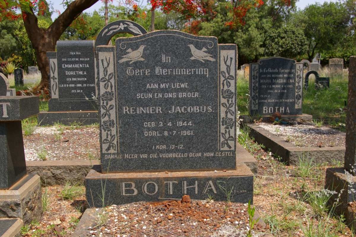 BOTHA Reinier Jacobus 1944-1961