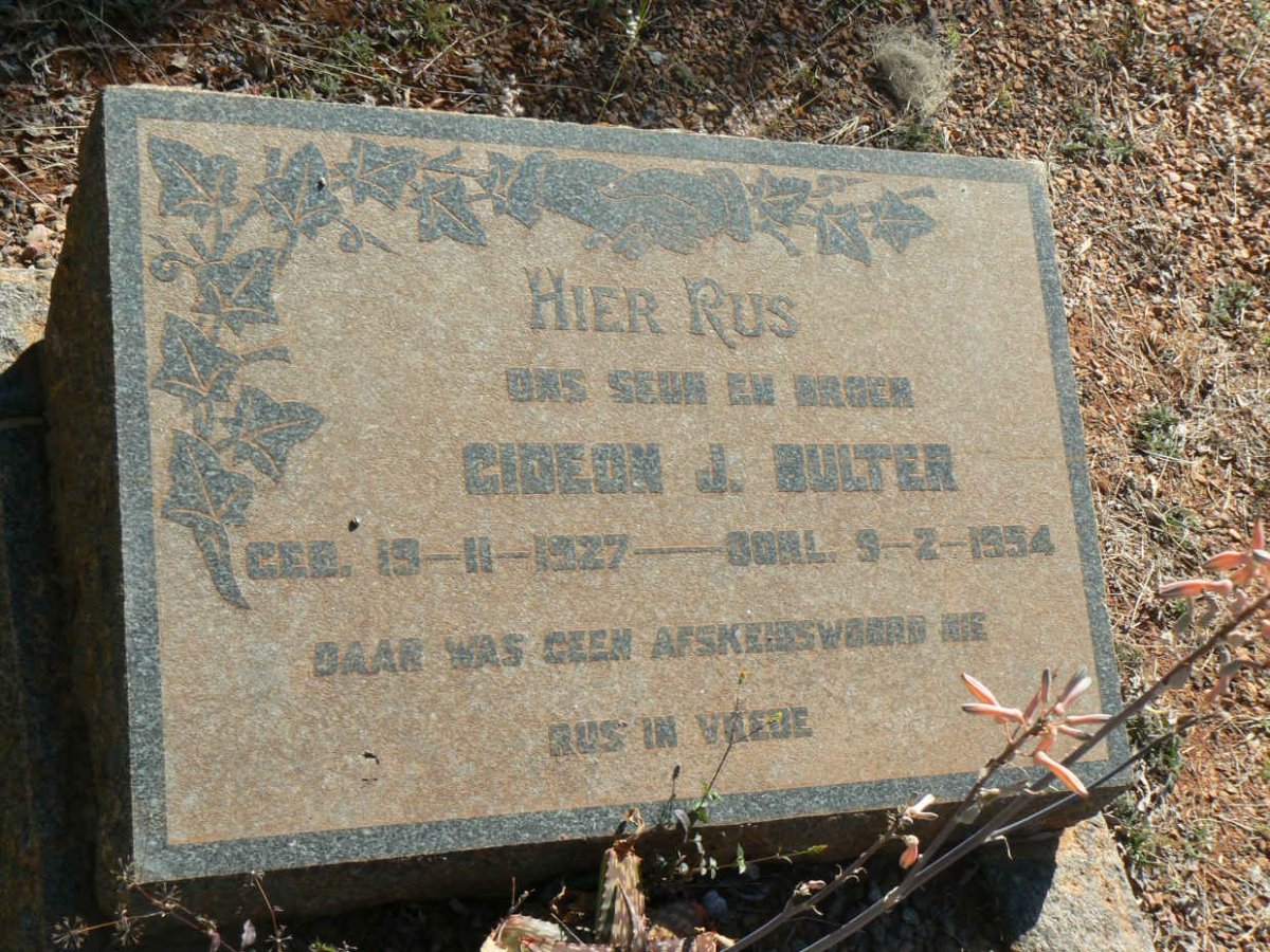 BULTER Gideon J. 1927-1954