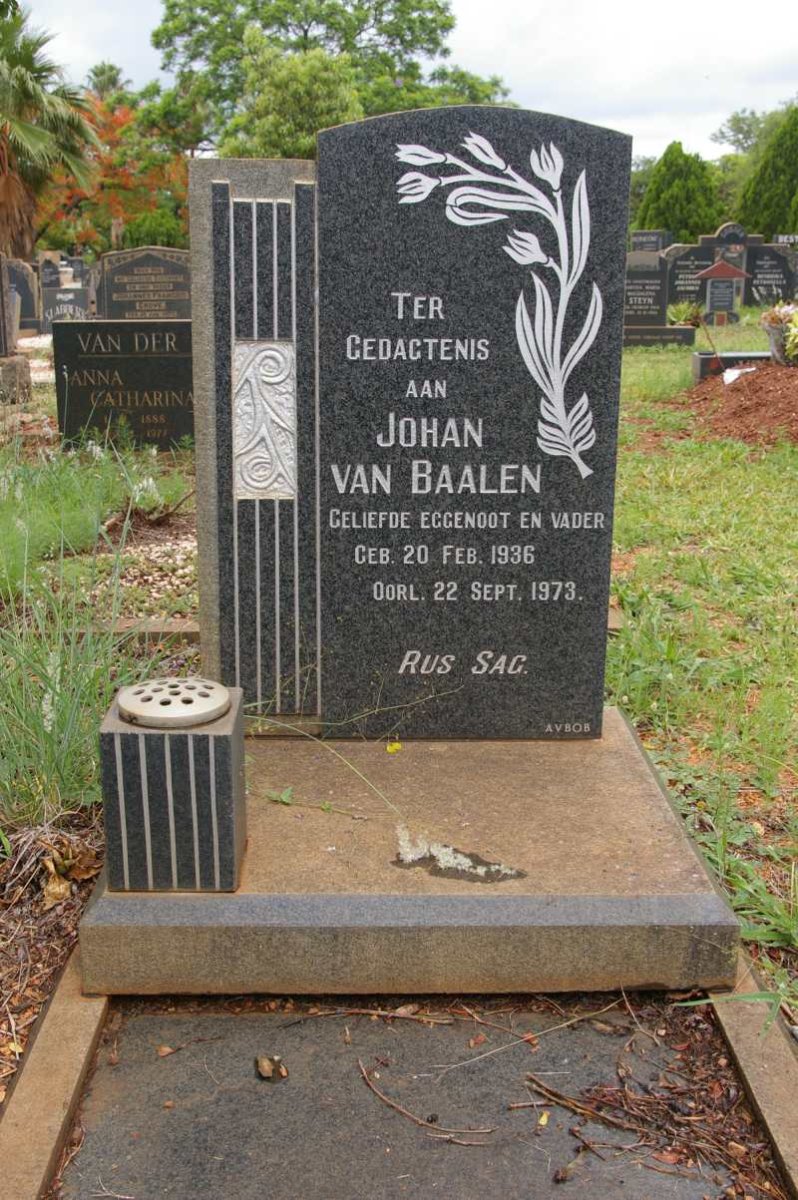 BAALEN Johan, van 1936-1973