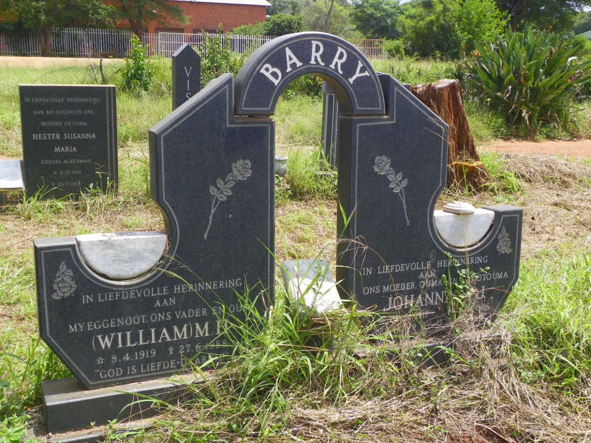 BARRY M.H. 1919-1988 &amp; Johanna 1917-1996