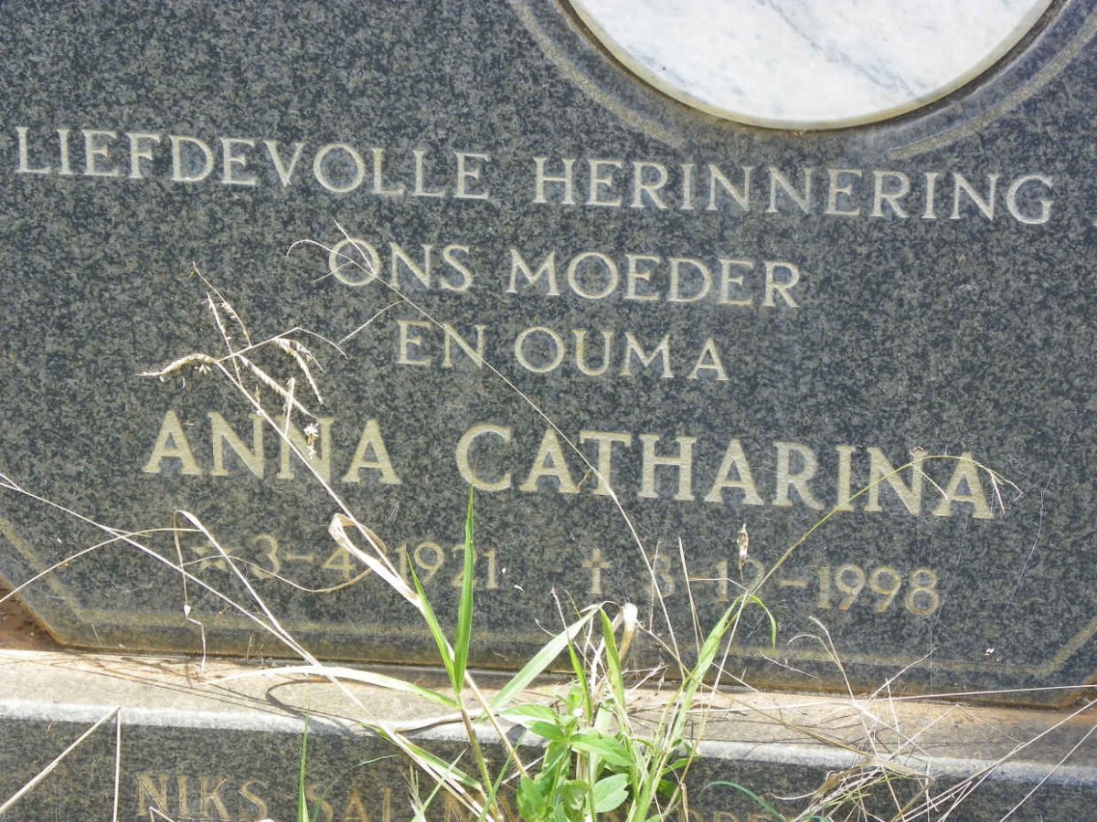 BOTHA Salomon Petrus 1913-1989 &amp; Anna Catharina 1921-1998