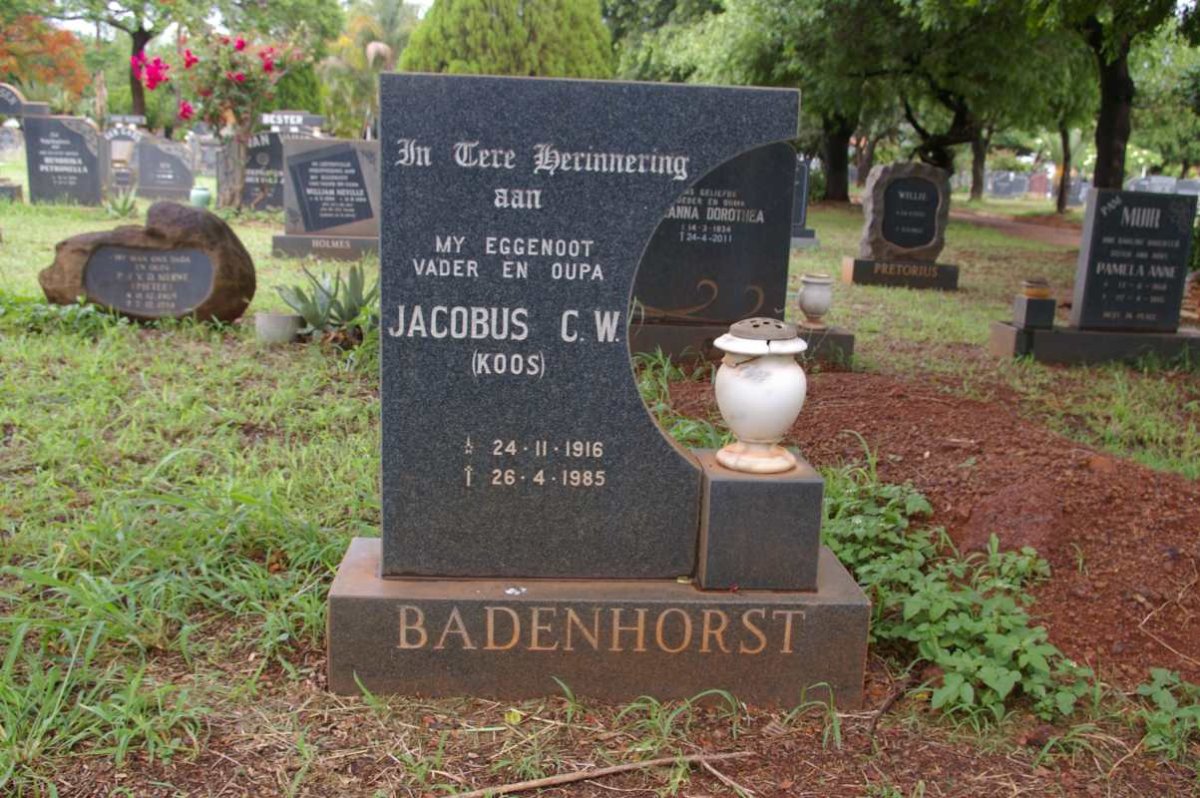 BADENHORST Jacobus C.W. 1916-1985