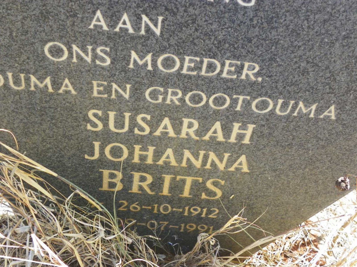 BRITS Susarah Johanna 1912-1991