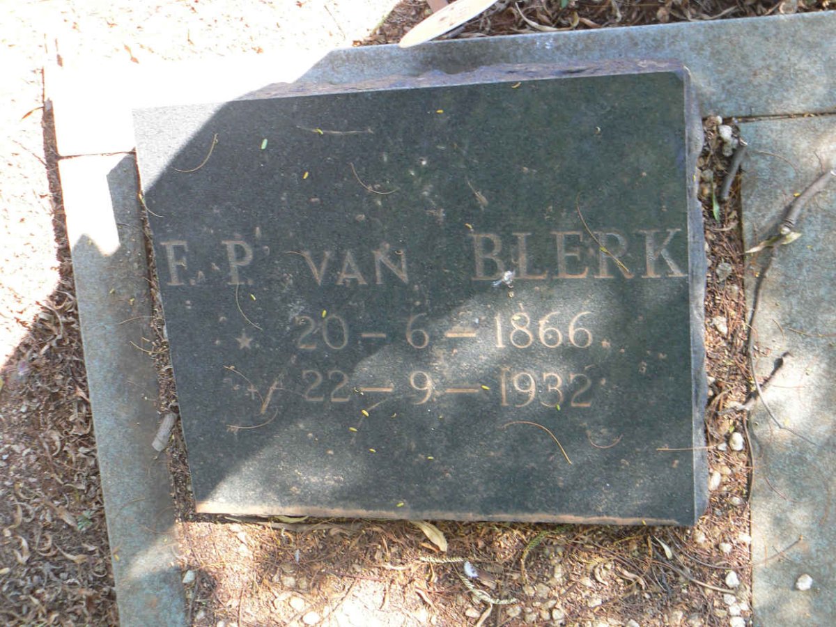 BLERK F.P., van 1866-1932