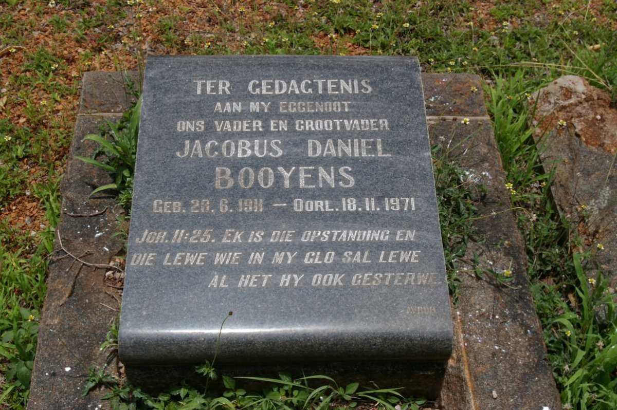 BOOYENS Jacobus Daniel 1911-1971