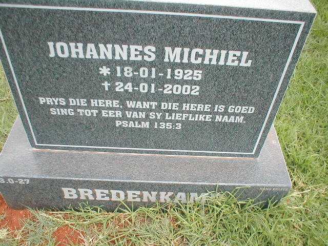 BREDENKAMP Johannes Michiel 1925-2002