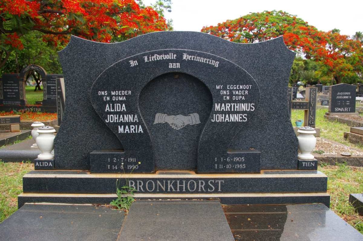 BRONKHORST Marthinus Johannes 1905-1985 &amp; Alida Johanna Maria 1911-1990