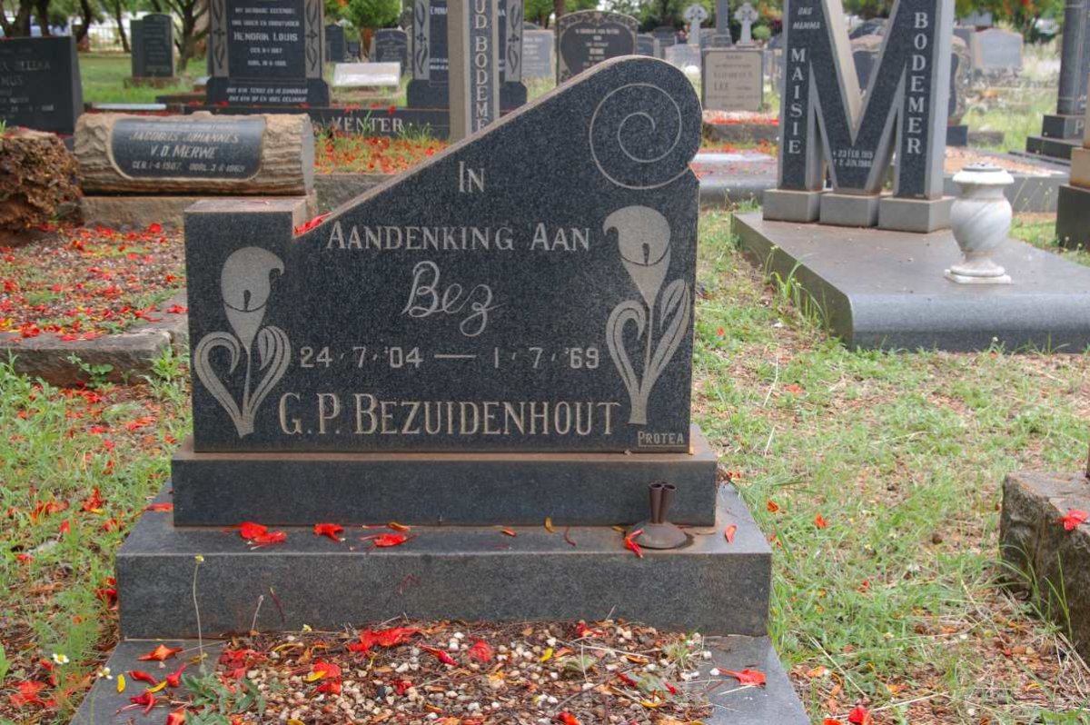 BEZUIDENHOUT G.P. 1904-1969