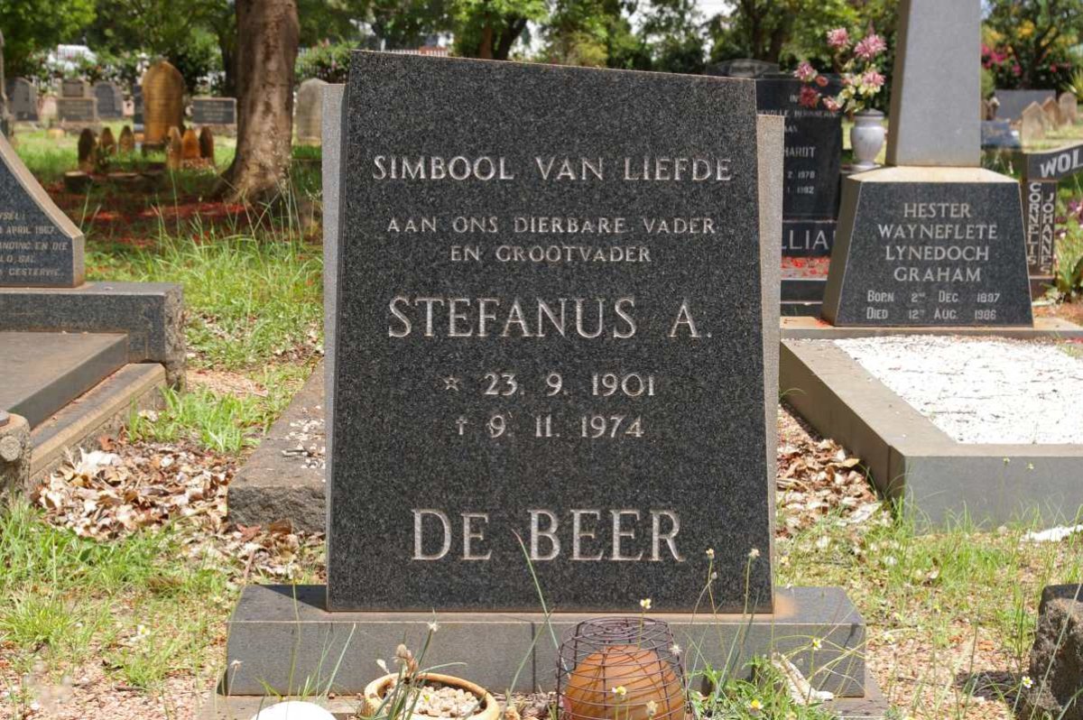 BEER Stefanus A., de 1901-1974