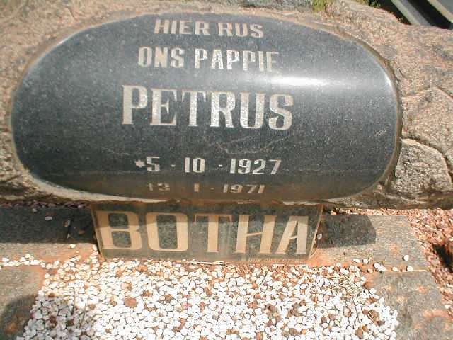 BOTHA Petrus 1927-1971
