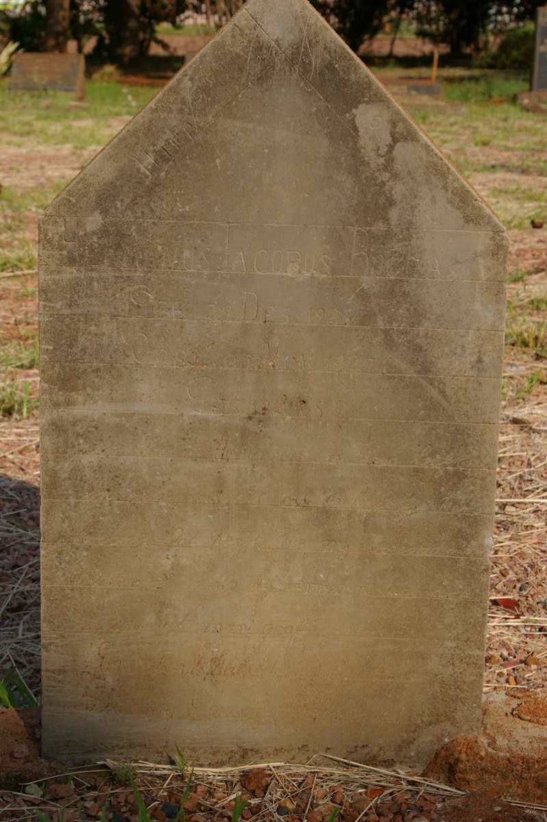 BOTHA Hermanus Jacobus 192?-1927