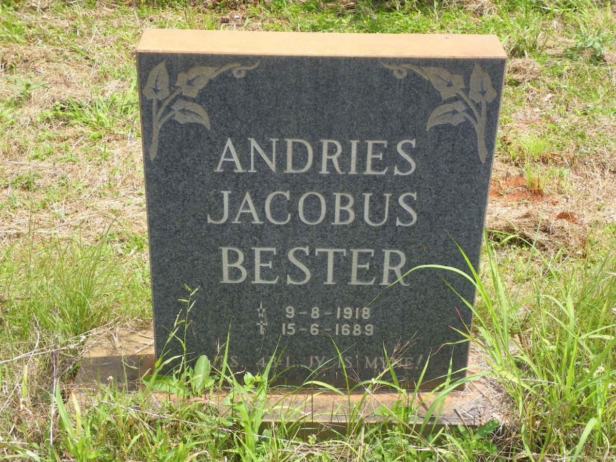 BESTER Andries Jacobus 1918-1989