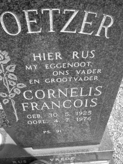 COETZER Cornelis Francois 1925-1976