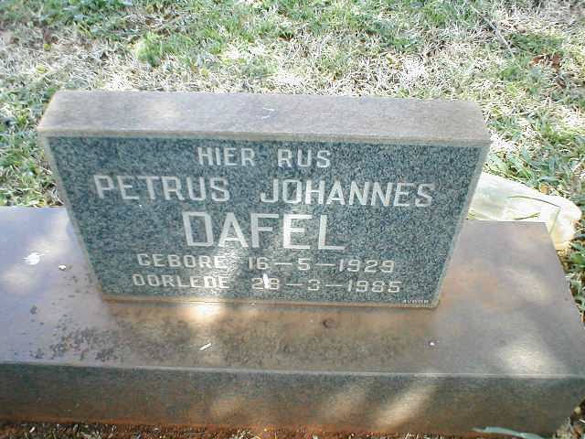 DAFEL Petrus Johannes 1929-1985