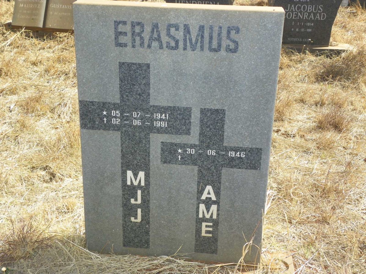 ERASMUS M.J.J. 1941-1991 & A.M.E. 1946-