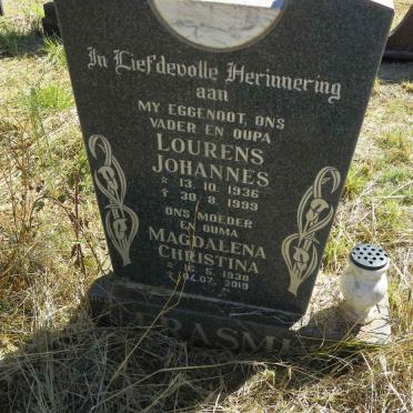 ERASMUS Lourens Johannes 1936-1999 & Magdalena Christina 1938-2019
