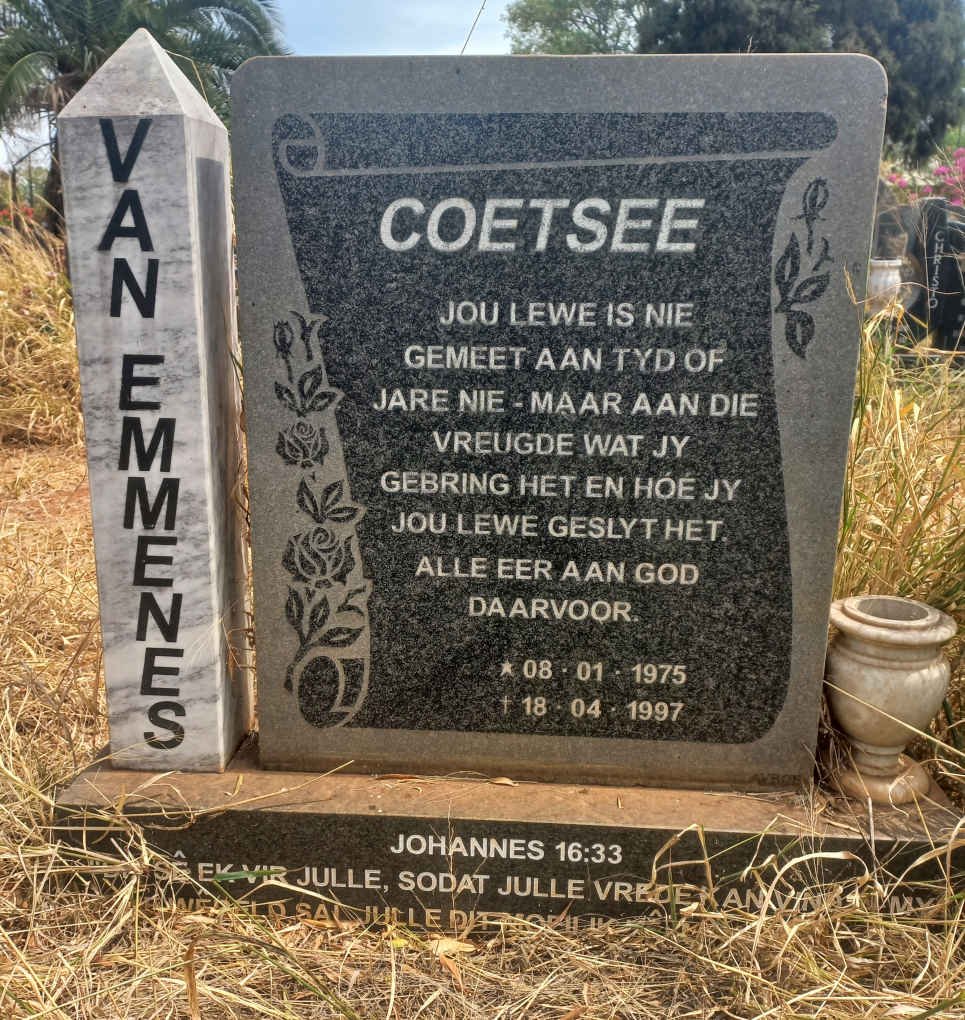 EMMENES Coetsee, van 1975-1997