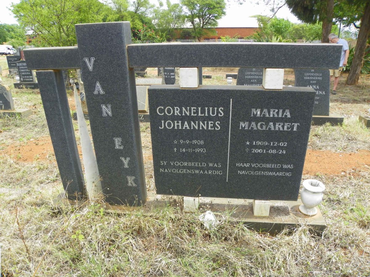 EYK Cornelius Johannes, van 1908-1993 &amp; Maria Magaret 1909-2001