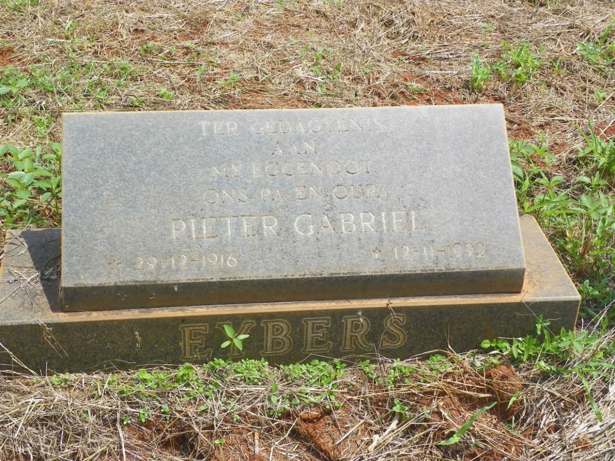 EYBERS Pieter Gabriel 1916-1992