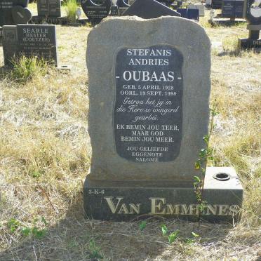 EMMENES Stefanis Andries, van 1928-1998