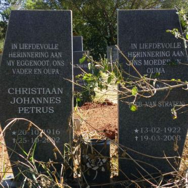 FOURIE Christiaan Johannes Petrus 1916-2002 & Anna VAN STRATEN 1922-2003