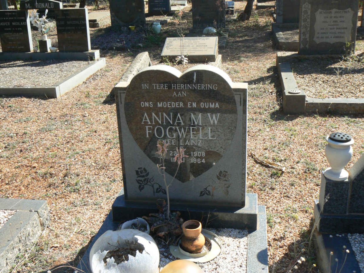 FOGWELL Anna M.W. nee LANZ 1908-1964