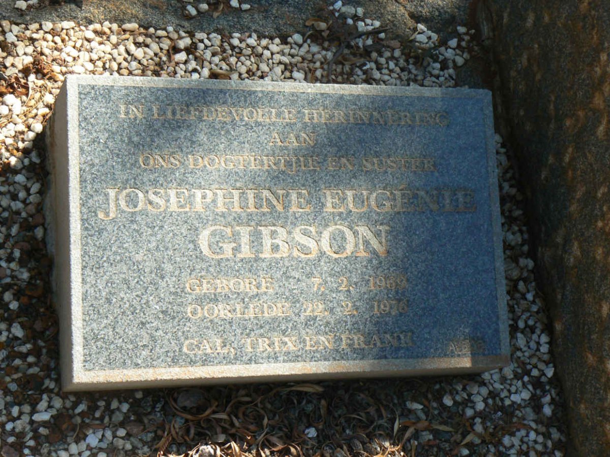 GIBSON Josephine Eugenie 1969-1976