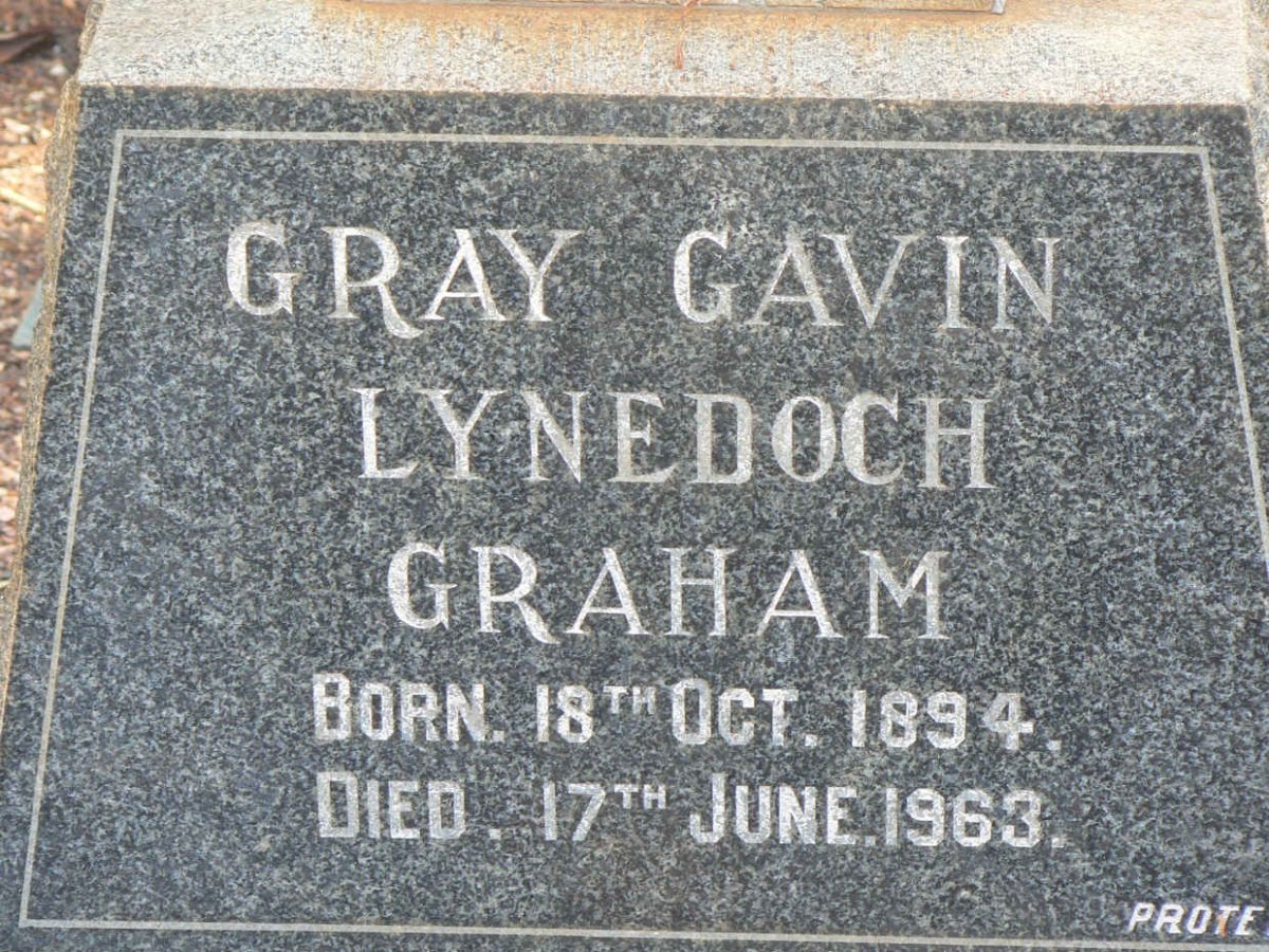 GRAHAM Gray Gavin, LYNEDOCH 1894-1963