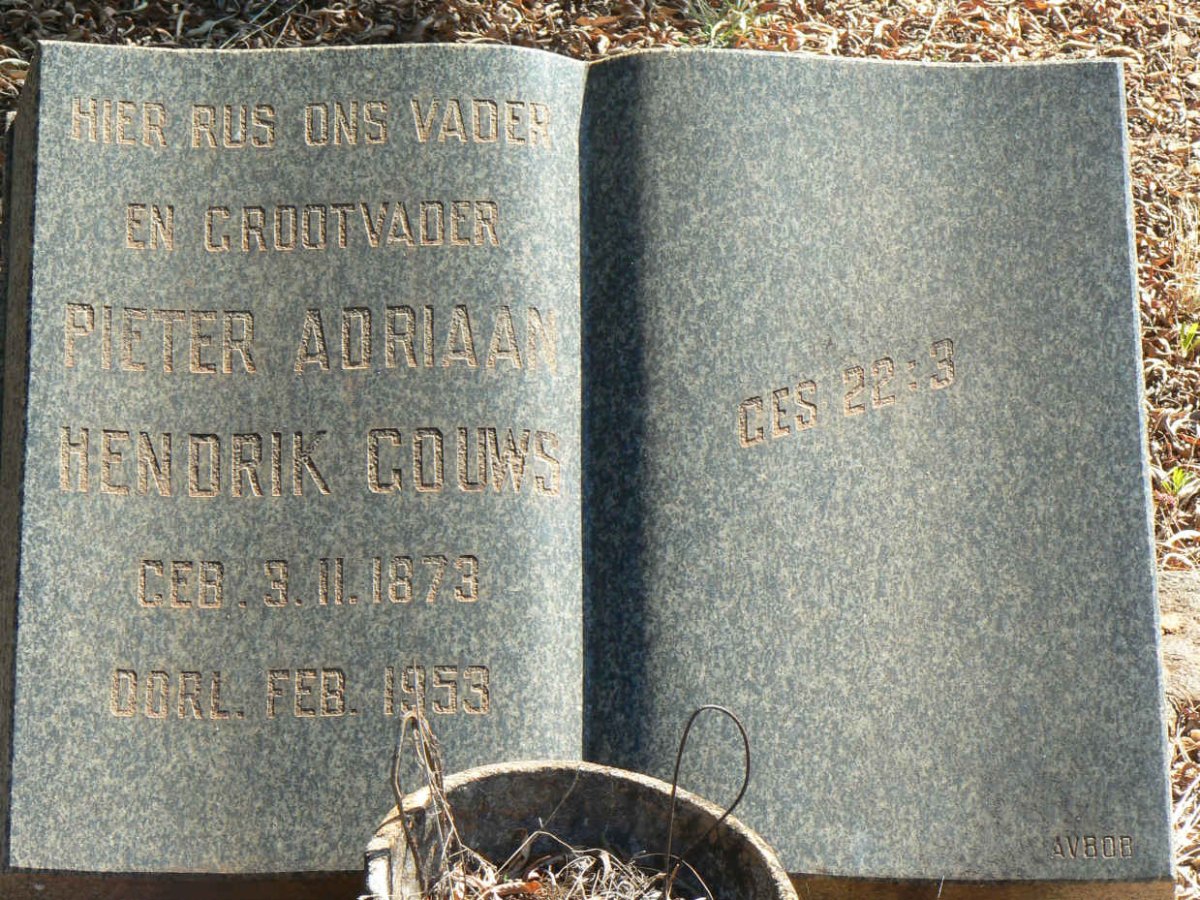 GOUWS Pieter Adriaan Hendrik 1873-1953
