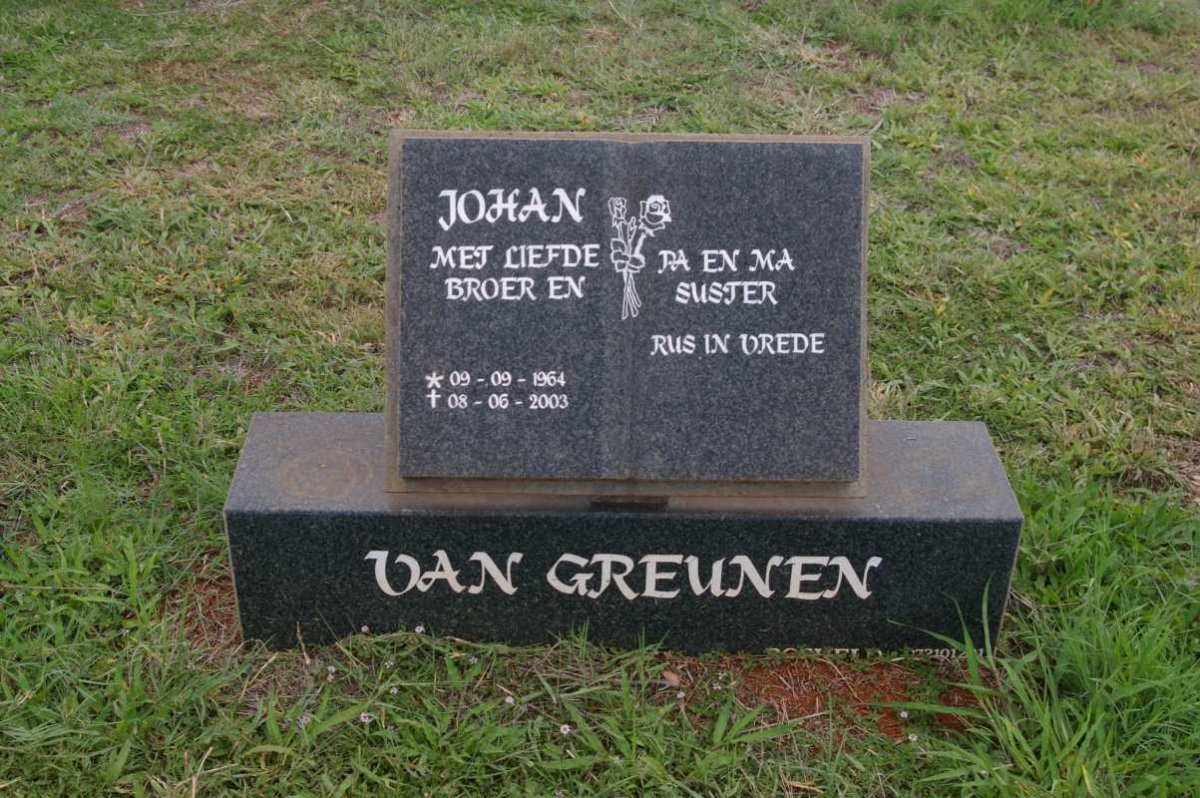 GREUNEN Johan, van 1964-2003