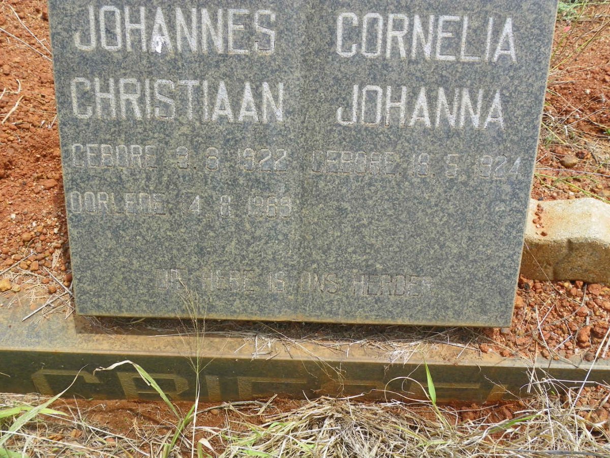 GRIESEL Johannes Christiaan 1922-1989 &amp; Cornelia Johanna 1924-
