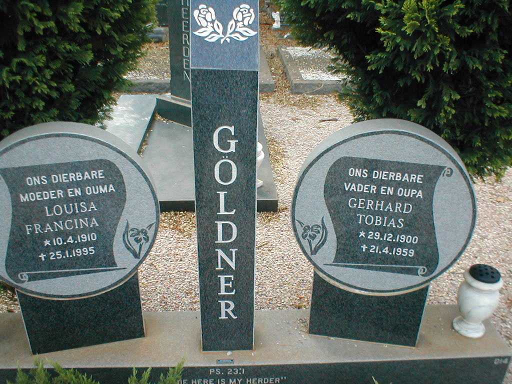 GOLDNER Gerhard Tobias 1900-1959 &amp; Louisa Francina 1910-1995