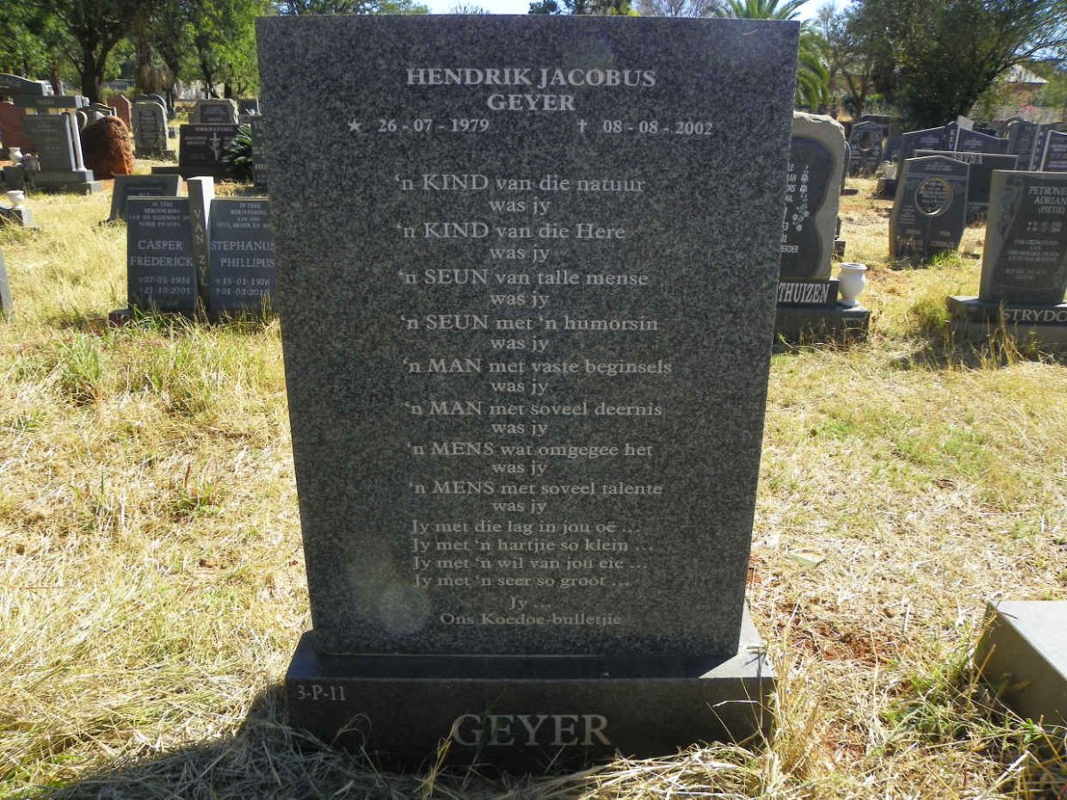 GEYER Hendrik Jacobus 1979-2002