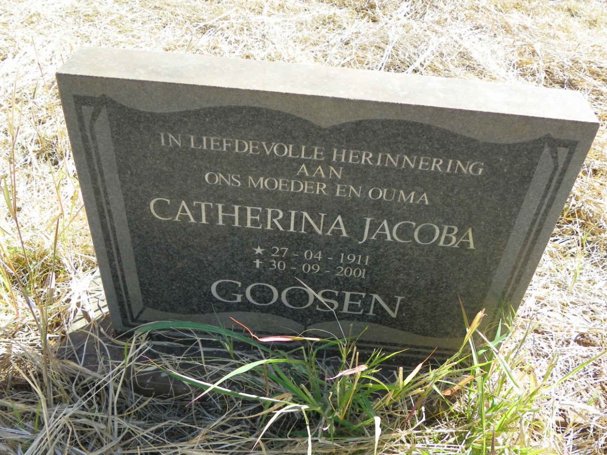 GOOSEN Catherina Jacoba 1911-2001